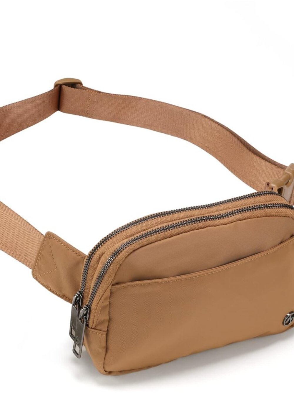 Nylon Fanny Pack Belt Bag for Women with 5 Zipper Pockets